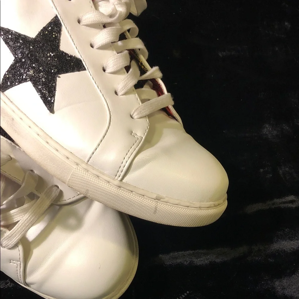 Torrid White Sneakers with Black Star Detail Betsy Johnson Edition 11.5 women’s